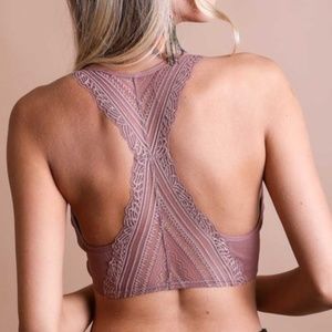 012 Lace Padded Racerback Bralette